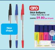 Aro Stick Ballpens-Per 50 Pack