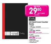 Croxley A4 Hard Cover Counter Books-Per 2 Pack