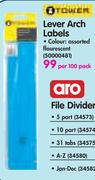 Lever Arch Labels-Per 100 Pack