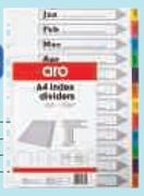 Aro File Dividers Bright Board-A-Z Per Pack
