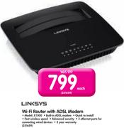 LinKsys Wifi Router With ADSL Modem X1000