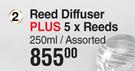 Circa Reed Diffuser Plus 5 x Reeds 250ml/Assorted