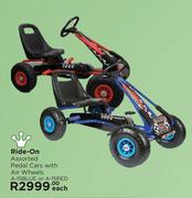 Ride-On Assorted Pedal Cars With Air Wheels A-15 BLUE Or A-15RED-Each