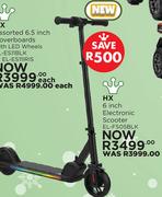 HX 6 Inch Electronic Scooter EL-FDO5BLK
