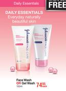 Johnson's Face Wash Or Gel Wash-150ml Each