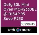 Defy 30L Mini Oven MOH2330BL