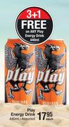 Play Energy Drink Assorted-440ml Each