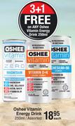 Oshee Vitamin Energy Drink Assorted-250ml Each