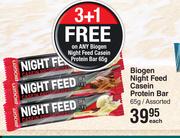Biogen Night Feed Casein Protein Bar Assorted-65g Each