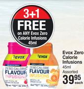 Evox Zero Calorie Infusions Assorted-45ml Each