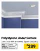 5-Pack Polystyrene Linear Cornice 2m x 100mm x 95mm