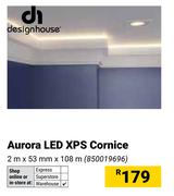 Design House Aurora LED XPS Cornice 2m x 53mm x 108m