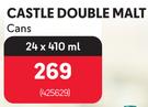 Castle Double Malt Cans-24 x 410ml
