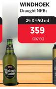 Windhoek Draught NRBs-24 x 440ml