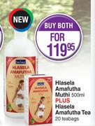 Herbex Hlasela Amafutha Muthi 500ml Plus Hlasela Amafutha Tea 20 Teabags-Both For