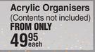 Acrylic Organisers-Each