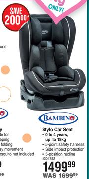 Bambino stylo hot sale car seat