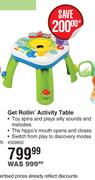 Bright Starts Get Rollin Activity Table