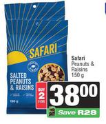 Safari Peanuts & Raisins-For 2 x 150g