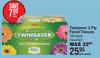 Twinsaver 2 Ply Facial Tissues 180 Pack Assorted-Per Pack