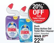 Duck Deep Action Gel Toilet Rim Cleaner Assorted-500ml