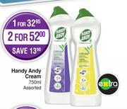 Handy Andy Cream Assorted-For 2 x 750ml