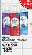 Glade Secrests Air Freshener Assorted-180ml Each