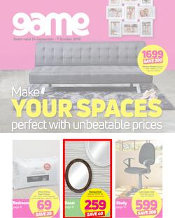 Game : Make Your Spaces Perfect With Unbeatable Prices (24 Sept - 7 Oct 2018), page 1