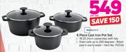 Mainstays 6-Piece Cast Iron Pot Set-Per Set