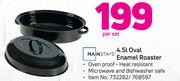 Mainstays 4.5Ltr Oval Enamel Roaster-Per Set