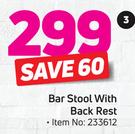 Bar Stool With Back Rest 233612
