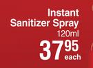 Lifebuoy Instant Sanitizer Spray-120ml Each