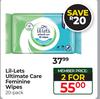 Lil-Lets Ultimate Care Feminine Wipes-For 2 x 20 Pack