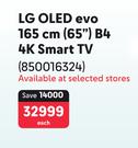 LG 165cm (65") OLED Evo B4 4K Smart TV 850016324