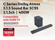 LG C-Series Dolby Atmos 3.1.3 Sound Bar SC9S 3.1.3ch 400W