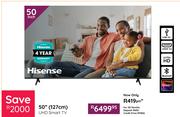 Hisense 50"(127cm) UHD Smart TV