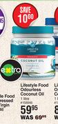Lifestyle Food Odourless Coconut Oil-1Ltr  
