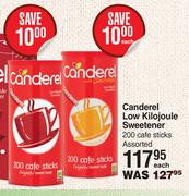 Canderel Low Kilojoule Sweetener Assorted-200 Cafe Sticks
