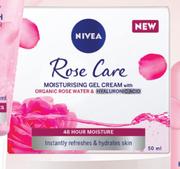 Nivea Organic Rose Water Hyaluronic Acid Moisturising Gel Cream-50ml