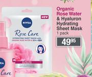 Nivea Organic Rose Water & Hyaluron Hydrating Sheet Mask 1 Pack
