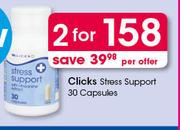 Clicks Stress Support Capsules-2X30's