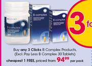 Clicks B Complex Products(Excl. Pay Less B Complex Tablets-30's)-Per Pack