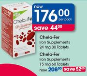 Chela-Fer Iron Supplements 24mg Tablets-30's Per Pack