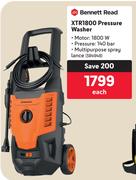 Bennett Read XTR1800 Pressure Washer-Each