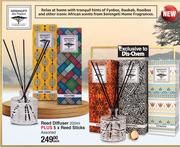 Serengeti Reed Diffuser 200ml Plus 5 x Reed Sticks Assorted-Each