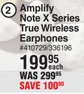 Amplify Note X Series True Wireless Earphones-Each