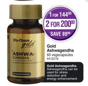 Dis-Chem Gold Ashwagandha 60 Vegecapsules-For 2