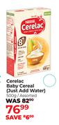 Nestle Cerelac Baby Cereal (Just Add Water) Assorted-500g