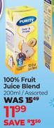 Purity 100% Fruit Juice Blend Assorted-200ml
