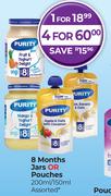 Purity 8 Months Jars Or Pouches Assorted-200ml/150ml
